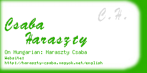 csaba haraszty business card